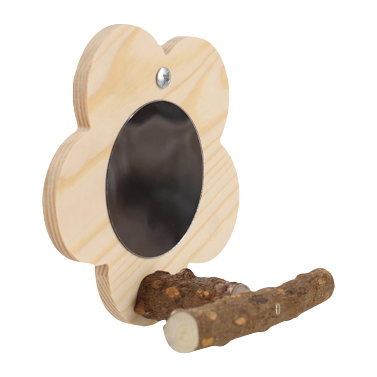 Bothyi Bird Cage Perches Mirror Chewing Toy Puzzle Toy for Lovebirds Finch Canaries