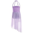 thumbnail image 3 of RUNQHUI Robe de Danse Ballet Sans Manches pour Filles, Ourlet Irrégulier, Jupe Tutu, Violet Clair 10, 3 of 7