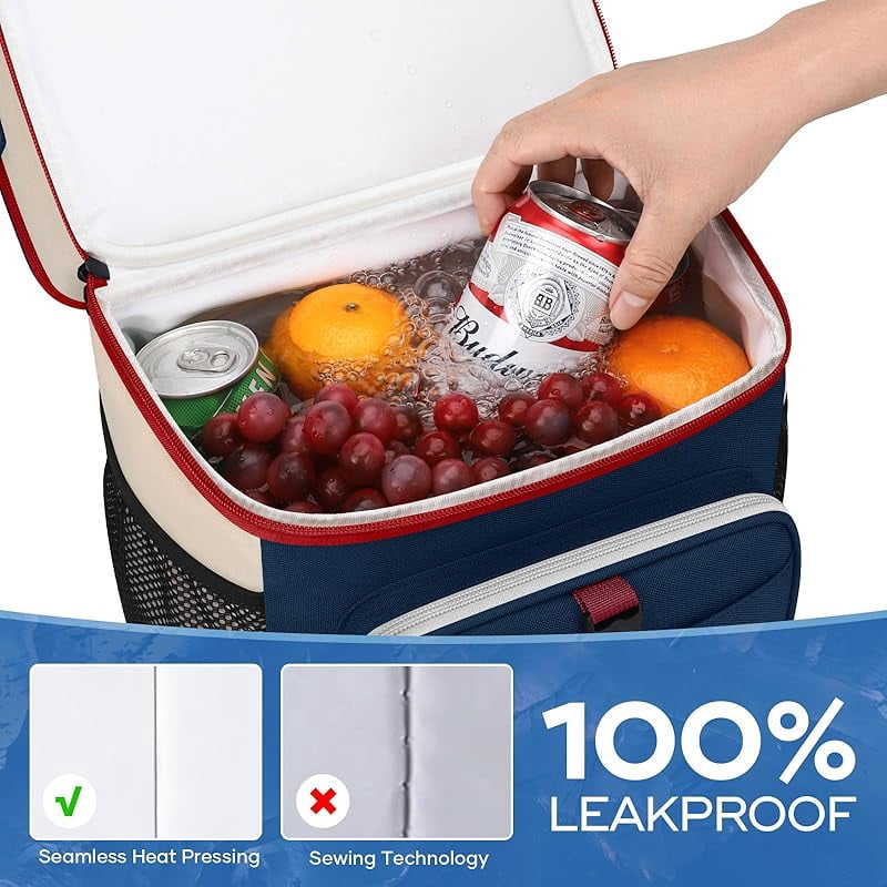 Maelstrom Lunch Box for Women, 20L Insulated Lunch Bag Men, Leakproof Double Deck Cooler Bag, Soft Lunch Cooler with Quick Access Flip-Top Lid for Work, Beach,Travel, Camping