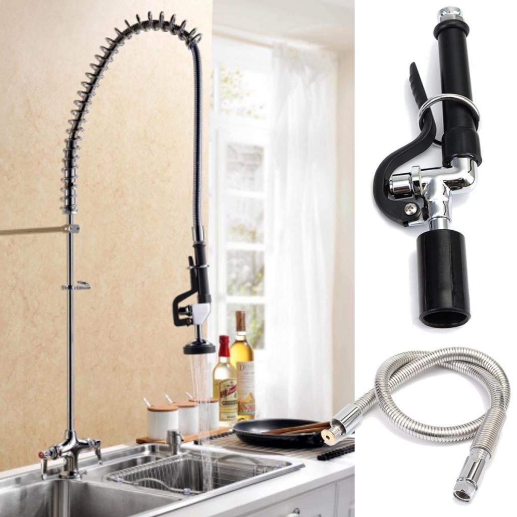 Details about   Commercial Pre-Rinse Faucet Sink Tap Spray Head & Hose Brass Body ABS Handle NEW 