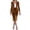 Brown, variant on Women's Elegant Business Suit Sets Slim Fit Dressy Casual Velvet Blazer with Bodydcon Pencil Skirt 2 Piece Office Work Formal Outfits