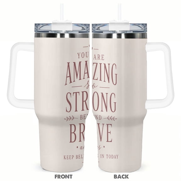 40oz Cute Cat Loaf Tumbler with Handle Stainless Steel Insulated Travel Coffee Cup Funny Cat Gift