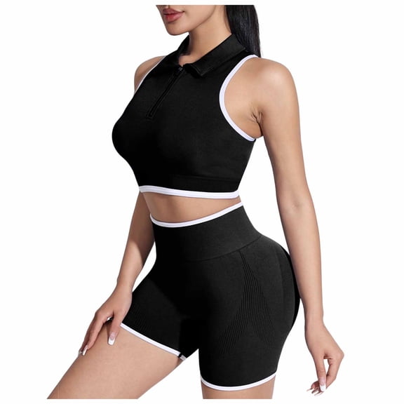 UAYOTSE Two Piece Workout Sets for Women Tank Top Matching High Waist Booty Lifting Shorts Gym Yoga Active Wear Outfits,Sizes M