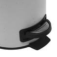 thumbnail image 7 of ELLE Paris Speckled Design 3 Liter Iron Step Pedal Bathroom Garbage Can with Lid in White, 7 of 7