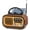 Bronze, variant on Portable Radio AM FM SW, Retro Bluetooth Personal Radios, Vintage Transistor Radios with Solar Battery Operated USB-C Rechargeable, TWS, Support TF Card/USB Playing for Senior,Middle-aged People,Kids