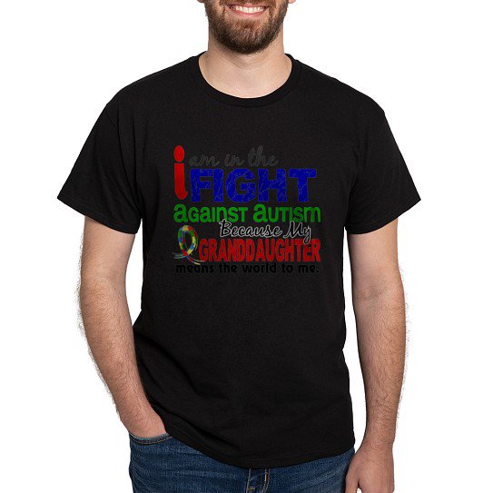 CafePress - In The Fight 2 Autism Dark T Shirt - Men's Classic Cotton T-Shirts