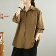 thumbnail image 6 of Sakmal Women Barn Jacket Brown Cotton Coat Fashion Women Jackets Fall L, 6 of 9