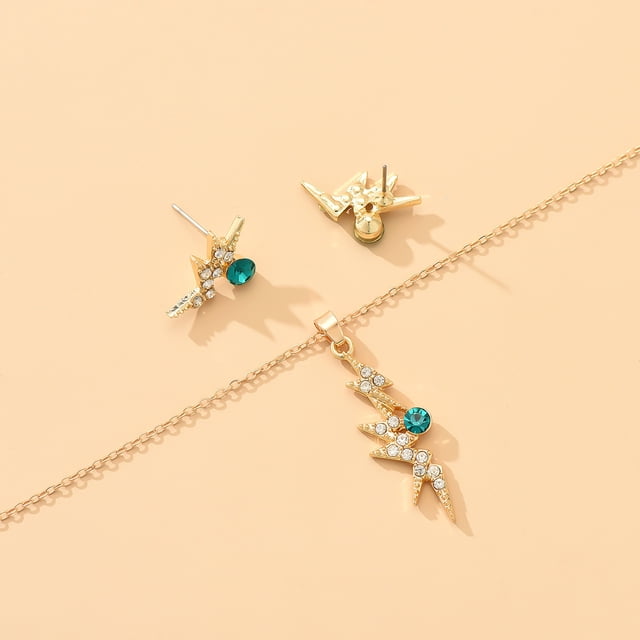 Conjunto de aretes de collar de diamantes de joyería de moda para damas Wmkox8yi sjalhkljlk1334