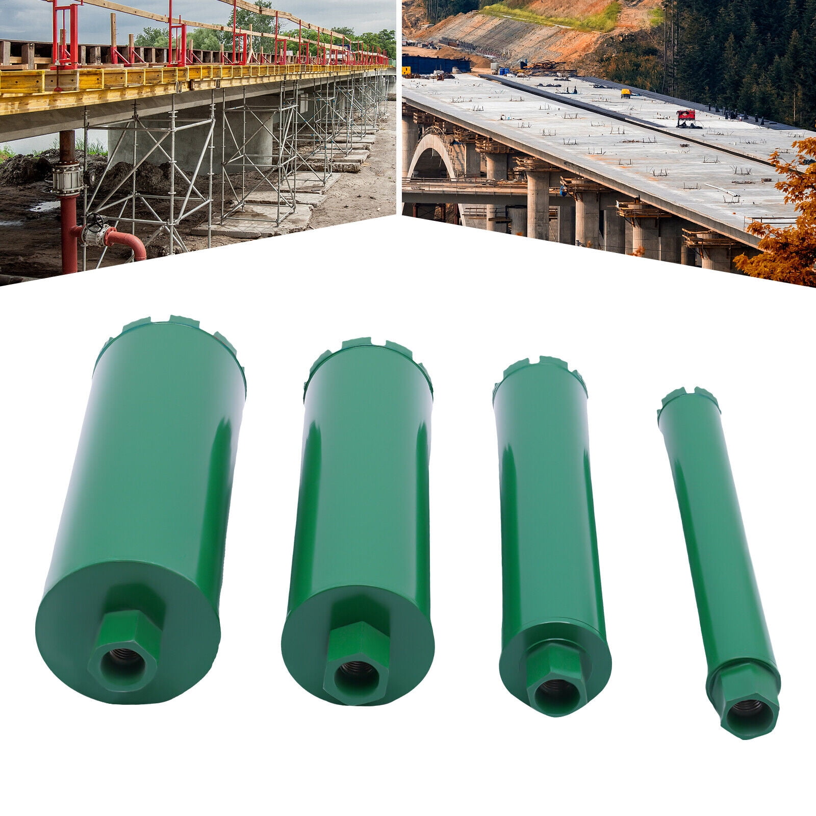 2/3/4/5in Set Wet Diamond Core Drill Bit for Hard Concrete Masonry 4 Drill Bits