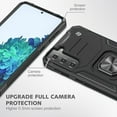 thumbnail image 6 of For Samsung Galaxy S21 FE Robust Magnetic Kickstand Hybrid Case Cover - Black, 6 of 7