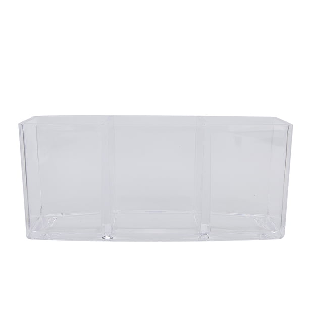 Caja para brochas de maquillaje, caja de almacenamiento para brochas de maquillaje con forma rectangular acrílica de escritorio, experiencia incomparable