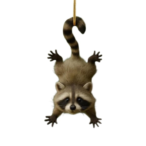 1PC Raccoon Animal Hanging Ornament Acrylic Christmas Ornament Acrylic Christmas Ornament For New Year Decoration (Color9)