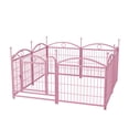 thumbnail image 3 of ZephyPaws 24 Inch 8 Panels Dog Playpen,Heavy Duty Metal Dog Pen Indoor Outdoor Fence for Yard,Camping,RV,Garden,Privacy Patio,Pink, 3 of 8