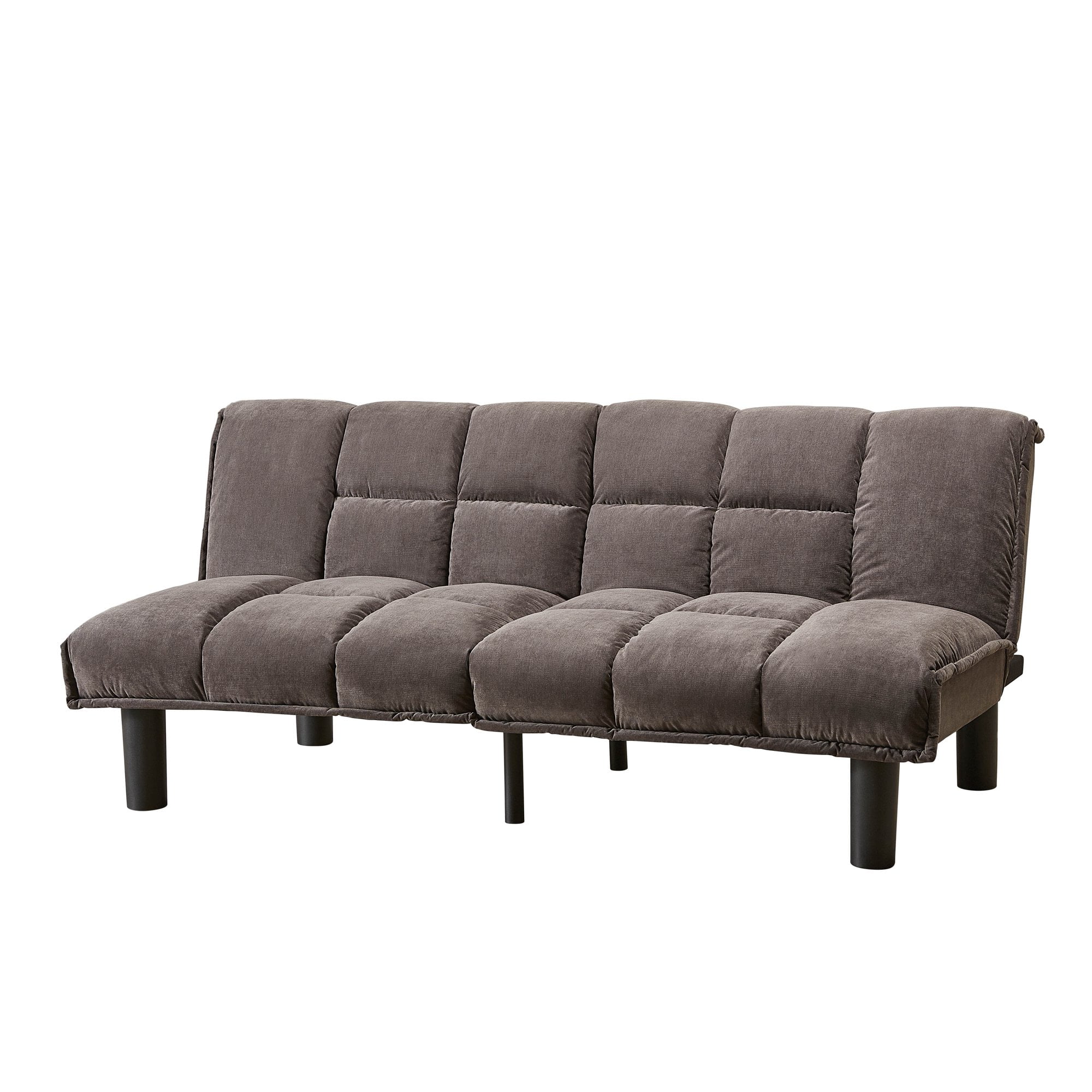 Mainstays Tufted Microfiber Futon Tan Faux Suede Walmart