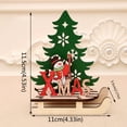 thumbnail image 2 of Fiudx Adorno Navideño de Madera de Papá Noel y Muñeco de Nieve, Juego de Decoración Diy, Decoración Festiva, Perfecto para Árbol, Mesa, Fiesta, Chimenea, 3 Personajes, 1 Pieza, 2 of 2