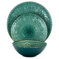 thumbnail image 5 of Elama Sea Foam Mozaic 16 Piece Round Stoneware Dinnerware Set in Sea Green, 5 of 9