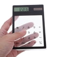 thumbnail image 4 of CIMAXIC Unique Transparent Touch Panel Design Solar Powered Calculator (Black),4.69"X3.19"X0.2", 4 of 4