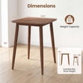 thumbnail image 3 of Costway 36 Inch Solid Rubber Wood Farmhouse Kitchen Table with Sturdy Pedestal Base, 3 of 10