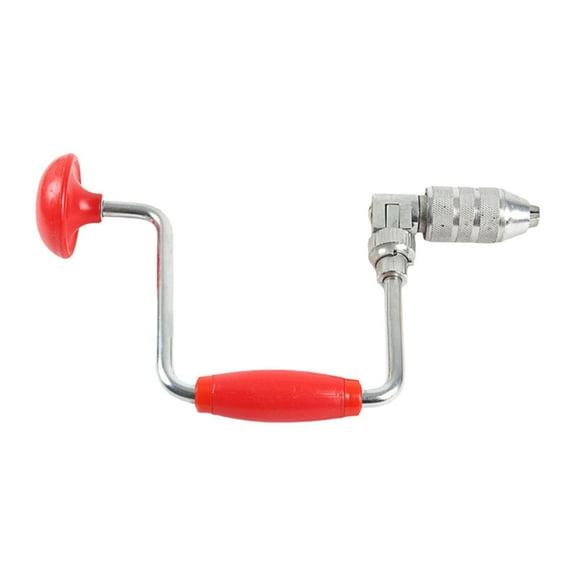 Vintage Style Manual Hand Drill Auger Woodworking Tool With Interchangeable Bit