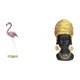 thumbnail image 1 of Estatua de resina de flamenco, escultura de figura de mujer africana, adorno único de resina con detalles creativos en relieve. Ideal para jardín, ofi, 1 of 8