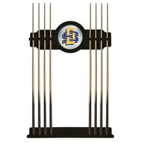 South Dakota State University Solid Wood Cue Rack with a Black Finish