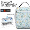 thumbnail image 4 of Daisy Themed Insulated Lunch Bag for All Ages, Reusable Tote with Front Pocket for Students, Teachers, or Office Use, 4 of 6
