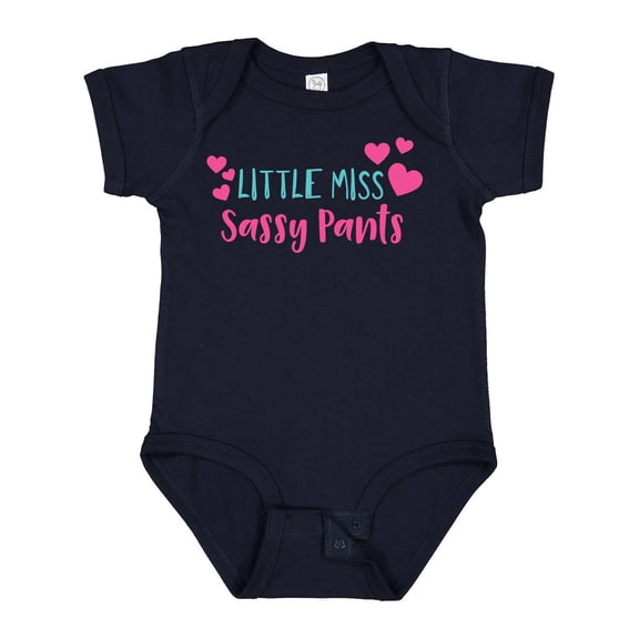 Inktastic Little Miss Sassy Pants, Sassy, Sassy Girl, Hearts Girls Baby Bodysuit
