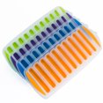 thumbnail image 1 of Silicone Narrow Ice Stick Cube Trays with Easy Push and Pop Out Material,Assorted Bright Colors (11" x 4 1/2" x 1", Set of 3), 1 of 5