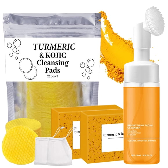 Set de cuidado de la piel BCBU Turmeric Wash & Care con limpiador facial y jabón
