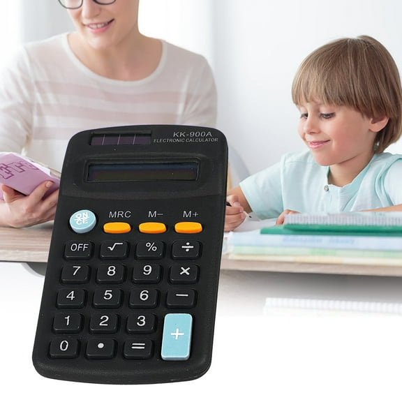 Basic Calculator,8-Digit Display Handheld Calculator,Portable Pocket Calculator Small Battery Powered Calculator 4 Function Calculator Hand Held Calculator for School Home Office,black,2.51x4.56"