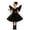 D89 Black, variant on Likimi Kids Toddler Girls Hallowmas Dress Stage Show Solid Color Dress Up Halloween For Performance Fashionable Cosplay Dresses Size 6-7 Years