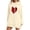 Light Yellow-1, variant on Valentines Hoodie Dress for Women Long Sleeve Side Slit Graphic Hooded Sweatshirt with Pockets Pullover Tops