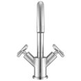 thumbnail image 4 of Ancona Ava Series Robinet de Salle de Bain à Poignée Croisée à Trou Unique Finition Nickel Brossé, 4 of 6