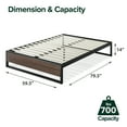 thumbnail image 6 of Zinus Good Design Winner Suzanne 14" Bamboo and Metal Platform Bed, King, 6 of 8