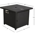 thumbnail image 2 of Grand Patio Outdoor Gas Fire Pit Table 30-Inch Square Propane Gas Fire Pit CSA Safety Approved 50000BTU with Steel Tabletop, Removable Lid, and Lava Rock for Garden, Backyard, and Deck Parties, 2 of 8