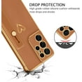 thumbnail image 2 of Samsung Galaxy S21 Ultra Case, Galaxy S21 Ultra Phone Case Love Heart Cute Case with Wristband Kickstand Holder Soft TPU Plating Bumper Protective Galaxy S21 Ultra Case for Girls Women, Brown, 2 of 16
