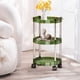 thumbnail image 5 of Carrito multiusos con ruedas de tres niveles para organizar la despensa de la cocina, estante de almacenamiento móvil con estantes para refrigerios en el dormitorio o la sala de estar., 5 of 7