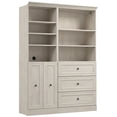 thumbnail image 2 of Bestar Versatile 61" Engineered Wood Closet Organizer with Drawers in White, 2 of 9