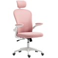 thumbnail image 1 of Pink Mesh Office Chair with 4D Lumbar Support & Adjustable Headrest - Ergonomic Computer Desk Chair, Flip-Up Arms, Breathable & Comfortable for Home Office Use, 1 of 7