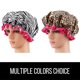thumbnail image 5 of Gorro de ducha para mujeres, 4 pack, gorro de ducha de satén de doble capa de lujo para niños, gorro de ducha elástico impermeable reutilizable Feliz Sencillez, 5 of 5