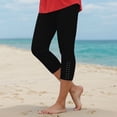 thumbnail image 2 of vigerkar 3/4 Leggings for Women Yoga Tights Tummy Control Work Out Exercise Yoga Pants Summer Bottoms (Black, M), 2 of 6