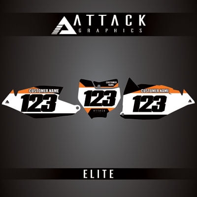 Attack Graphics Elite Number Plate Backgrounds for KTM 85 SX 19/16 2024