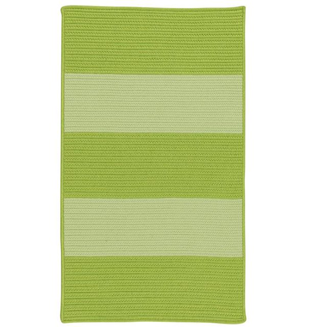 Colonial Mills Rug NW46R024X048S Newport Textured Stripe Rectangle Area Braided Rug Green - 2 x 4 ft.