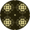 thumbnail image 1 of Ahgly Company Machine Washable Indoor Round Transitional Night Black Area Rugs, 7' Round, 1 of 7