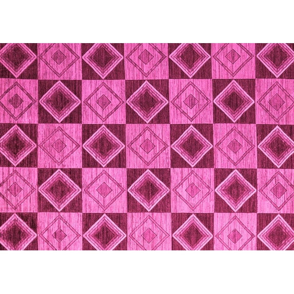 Ahgly Company Indoor Rectangle Abstract Pink Modern Area Rugs, 2' x 3'