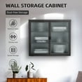 thumbnail image 2 of Storage Cabinets With Enough Storage Space Double Glass Doors Doors Detachable Shelves Wall Cabinet Practical Tool Storage Chest For Dining Room Living Room Kitchen Corridor Bathroom Home Office, 2 of 9