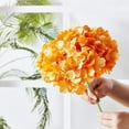 thumbnail image 4 of 1PC Artificial Hydrangea Stem,Realistic Silk Hydrangea Flower Head for Wedding Centerpieces, Bouquets & Home Decoration,Orange, 4 of 7