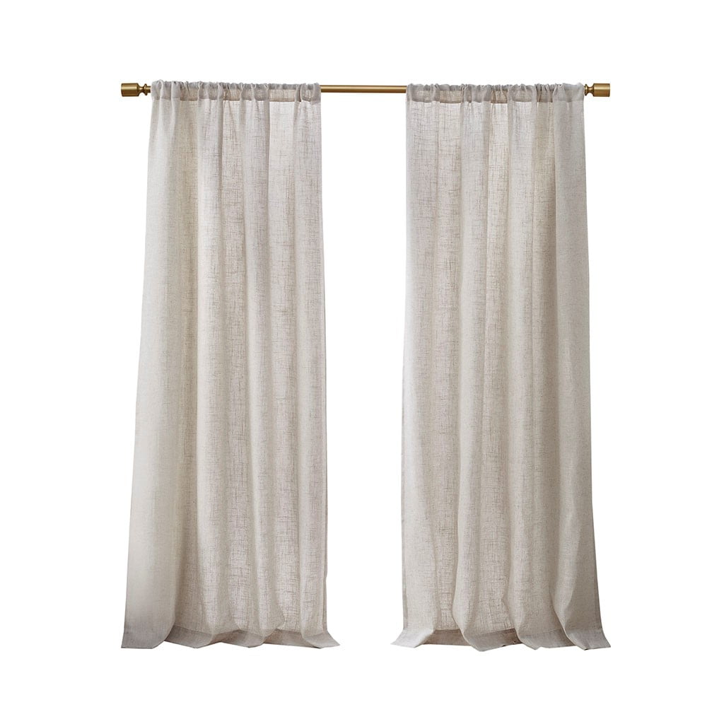 MAYEERTY Linen Blend Light Filtering Curtain Panel Pair(2 Pcs Window Panels)