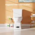 thumbnail image 6 of 16.5 Inch Tall Toilet, One-Piece Elongated Toilet with ADA Comfort Chair Height Seat, Powerful 1.28 GPF Side flush, 12" Rough In High Bowl for Seniors, White, 6 of 8