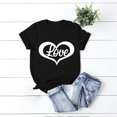 thumbnail image 2 of Camisas casuales de manga corta para mujer Tops Blusa con cuello en O con estampado del día de San Valentín Fridja  gope1027, 2 of 3